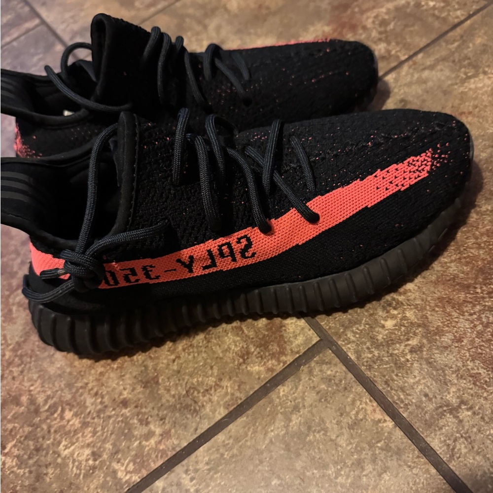 Yeezy Black and Red Sneakers